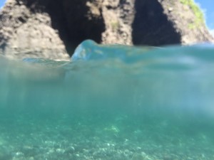 ヒリゾ浜のキレイな海水と透明度