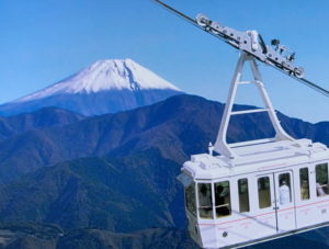 身延山から見える富士山