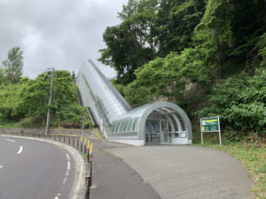 大倉山ジャンプ競技場のエスカレーター